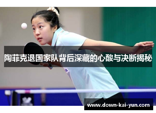 陶菲克退国家队背后深藏的心酸与决断揭秘